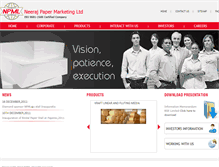 Tablet Screenshot of neerajpaper.com